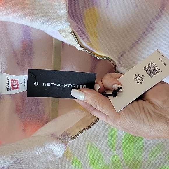 NWT Re/done Hanes Space Dye Half Zip - Picture 8 of 12